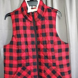 Buffalo plaid vest